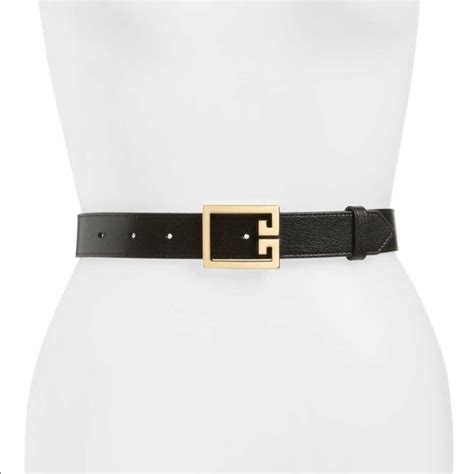 givenchy black 2g buckle belt|Belt in leather with G.